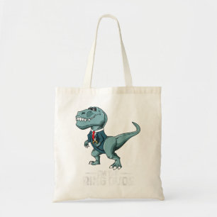 Boys Ring Bearer T-Rex Dinosaur Bröllopsfest Gift Tygkasse
