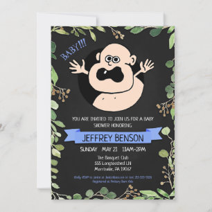 Boys Roligt Baby Shower-inbjudan Meddelande