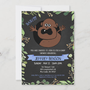 Boys Roligt Baby Shower-inbjudan Meddelande