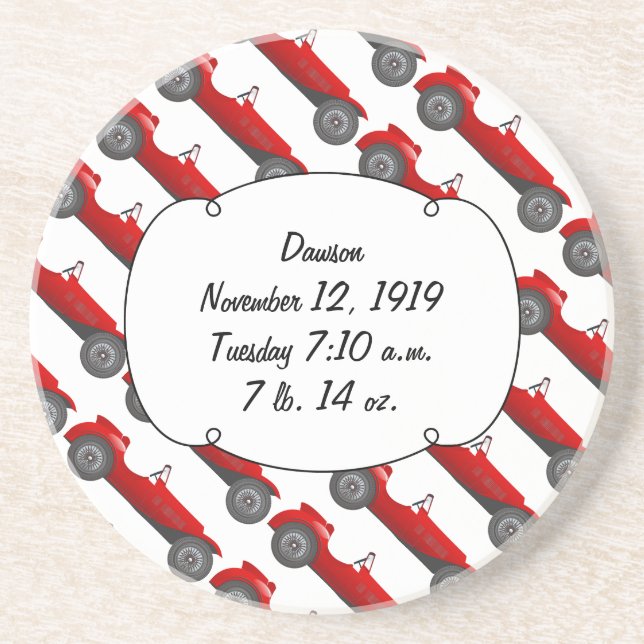 Boys Room Classic Car ger sötröda Retro-bilar Underlägg (Framsidan)