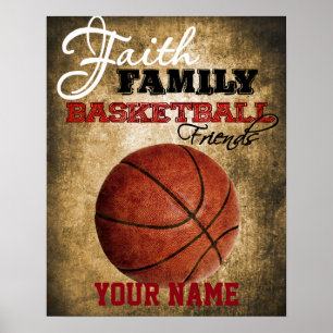Boys Room Decor Basketball Personlig Poster