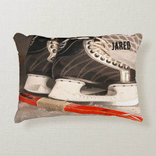 Boys Room Pillow Ice Hockey Sports Thmet Prydnadskudde