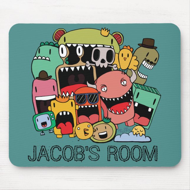 Boys Room Street Art Cute Monster Illustration Musmatta (Framsidan)