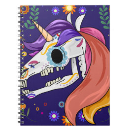 Boys' School Unicorn Skeleton Graphic Anteckningsbok