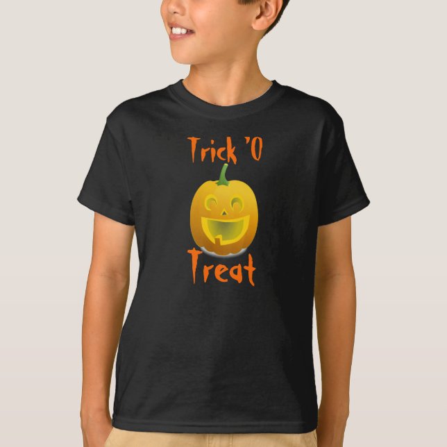 BOYS SHIRTS - HALLOWEEN DESIGNS - JACK O LANTERN TEE SHIRT (Framsida)