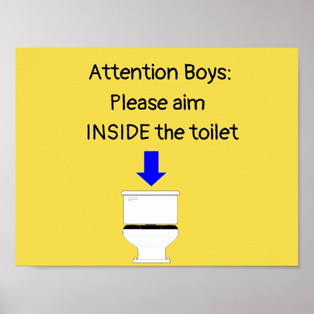 Boys sikte inuti toalettbadrummet poster (Framsidan)