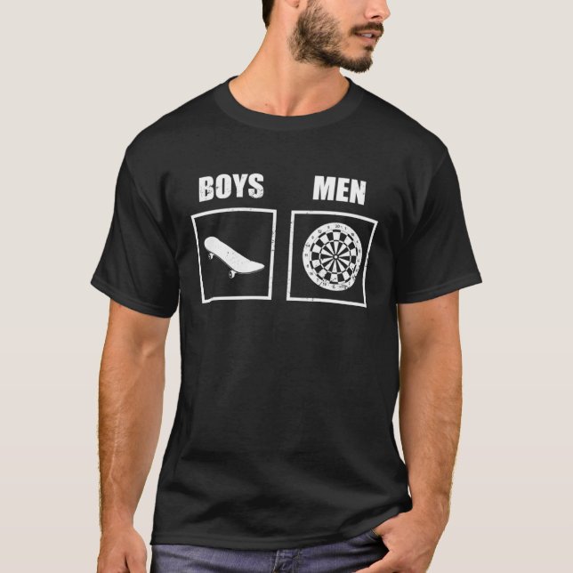 Boys Skateboard Men Dartboard Dart Player Darts Tr T Shirt (Framsida)