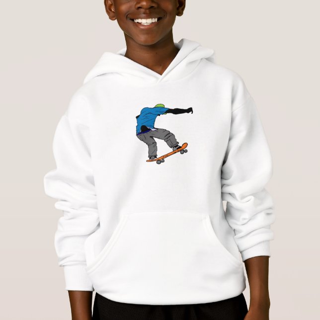 Boys Skateboarder hoodie Tee (Framsida)