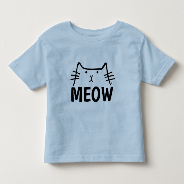 BOYS SMÅBARN CAT LOVER MEOW T-Shirts (Framsida)