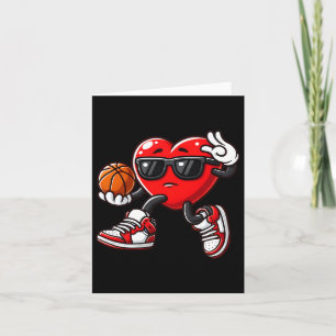 Boys Småbarn Cute Heart spelar basketboll Valenti Kort