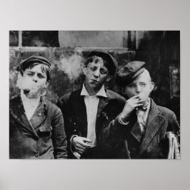 Boys Smoking Cigarettes Poster