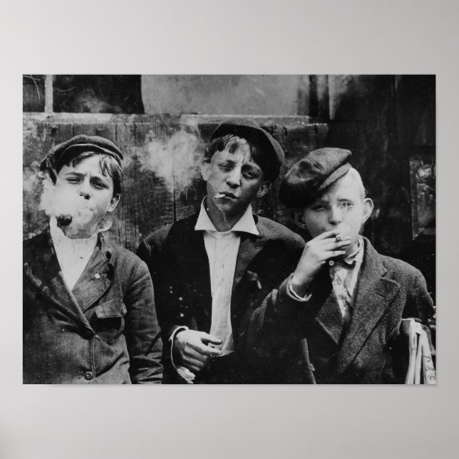 Boys Smoking Cigarettes Poster (Framsidan)