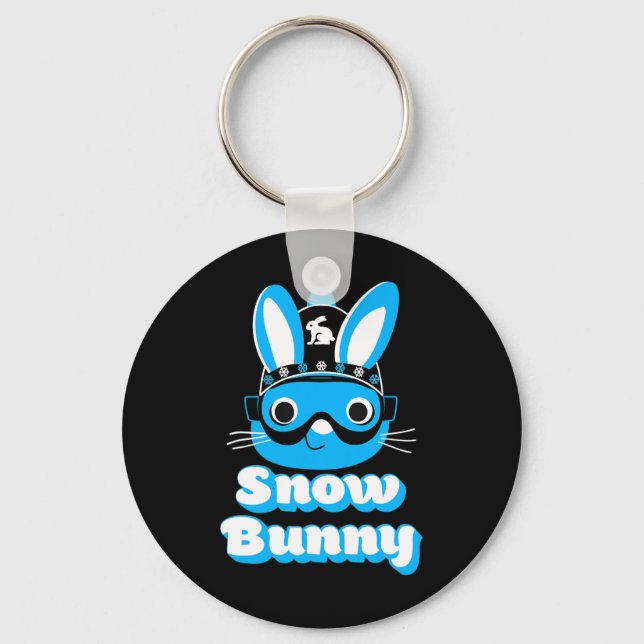 Boys Snö Bunny Skiing Snowboarding Beginner Manar  Nyckelring (Framsida)
