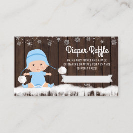 Boys Snowflake Diaper Raffle Biljett Tilläggskort