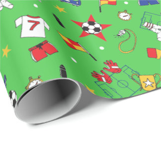Boys Soccball Bollar Shirts and Boots Design Presentpapper