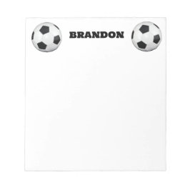 Boys Soccer Ball Black Snyggt Anpassade namnsökare Anteckningsblock
