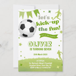 Boys Soccer Birthday Invball Party Inbjudningar