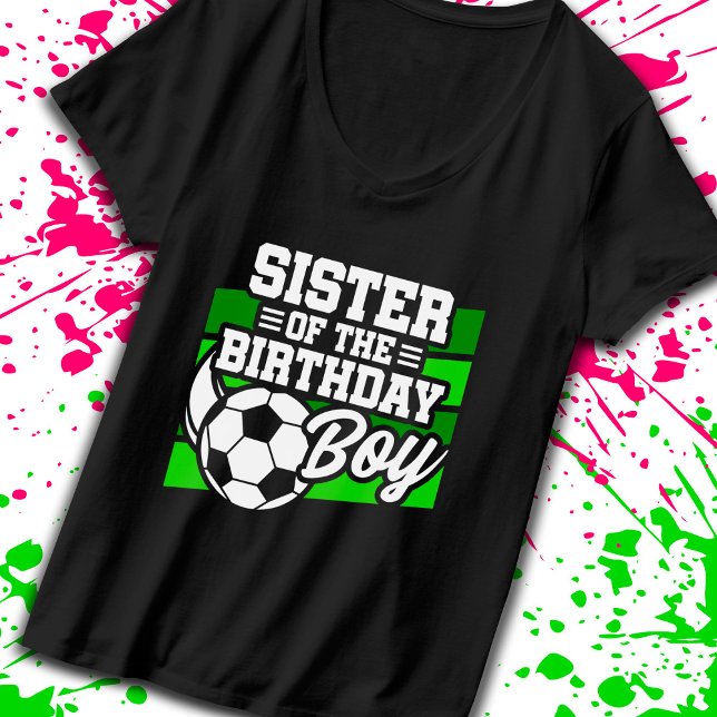Boys Soccer Birthday Syster - Boys Soccer Birthday T Shirt (Skapare uppladdad)