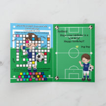 Boys Soccer Secret Message Grattis på födelsedagen