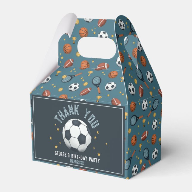 Boys Soccer Sport Barns födelsedag Presentaskar (Framsidan Sidan)