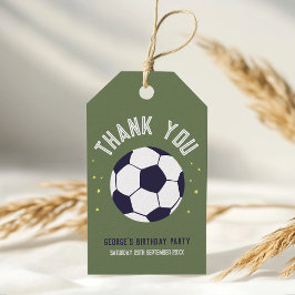 Boys Soccer Sporty Thank You Kids Birthday Favor Presentetikett