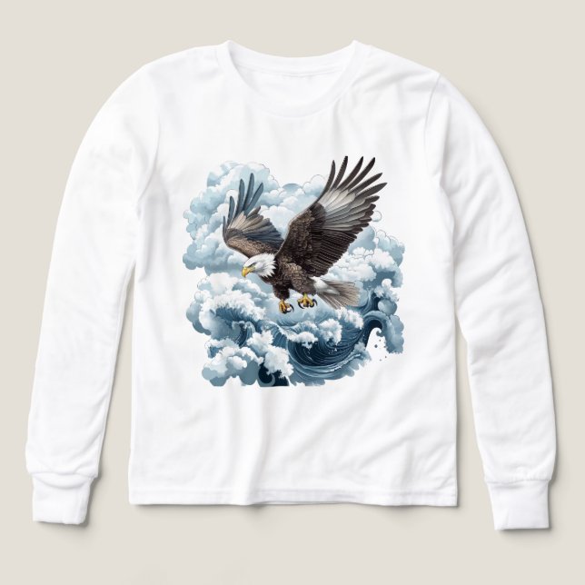 Boys soing eagle älskare t shirt (Design framsida)