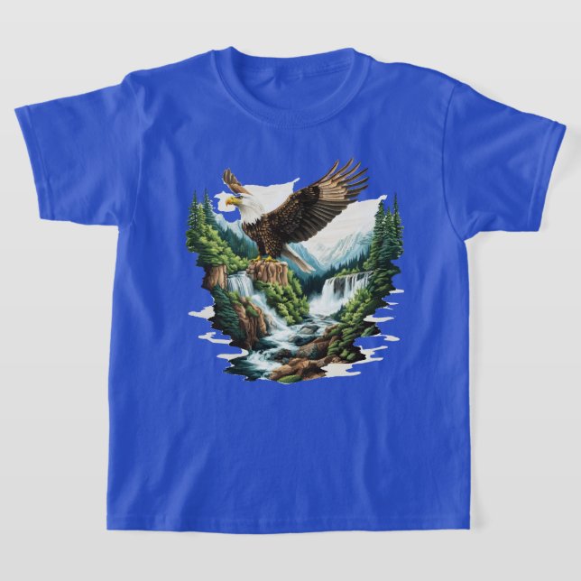 Boys soing eagle älskare t shirt (Laydown)