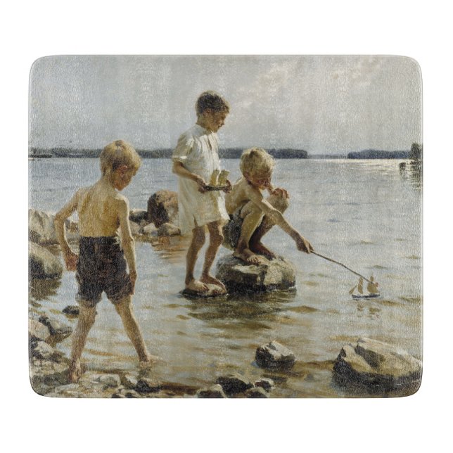 Boys som spelar på Shore (av Albert Edelfilt) (Framsidan)