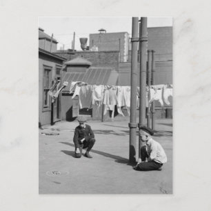 Boys Spelande Marbles, tidigt 1900-talet Vykort