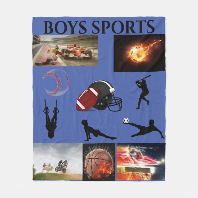 BOYS SPORTER FLEECE BLANKET. (Framsidan)