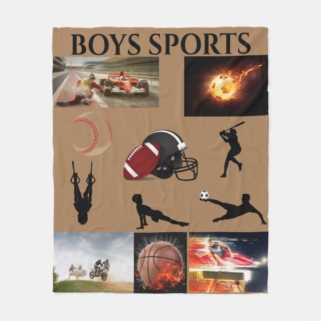 BOYS SPORTER FLEECE BLANKET. (Framsidan)