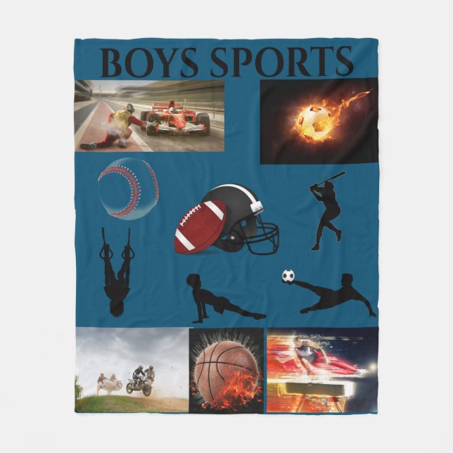 BOYS SPORTER FLEECE BLANKET. (Framsidan)