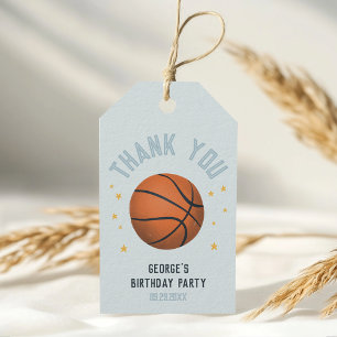 Boys Sports Birthday Basketball Birthday Favor Presentetikett