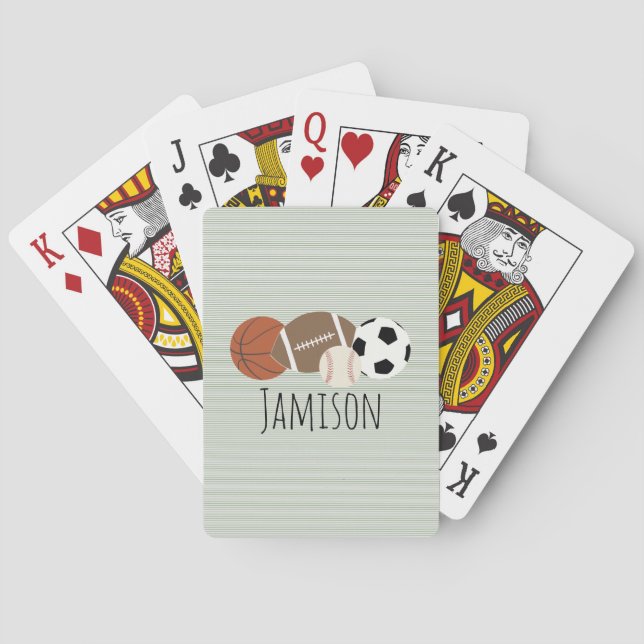 Boys Sports Grönt Rand Casinokort (Baksidan)