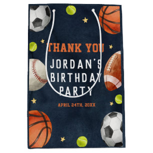 Boys Sports Themme Orange Navy Födelsedagsfest