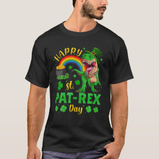 Boys St patricks day Dino Trex Funny Saint Patrex T Shirt