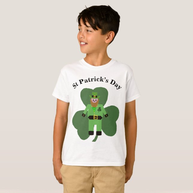 Boys St patricks day Leprechaun T-shirt (Hel framsida)