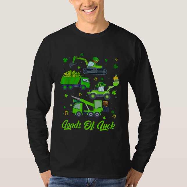 Boys St Patricks Day  Truck Loads Of Luck Buffalo  T Shirt (Framsida)