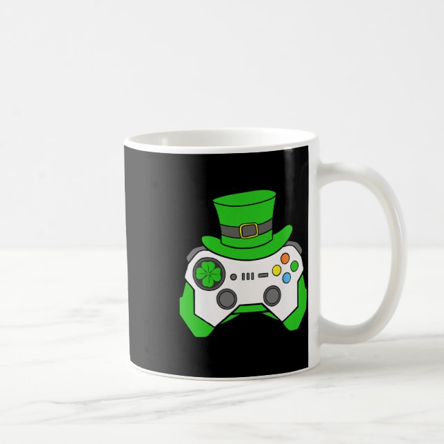 Boys St Patricks Day Video Game Controller Mens Ir Kaffemugg (Höger)