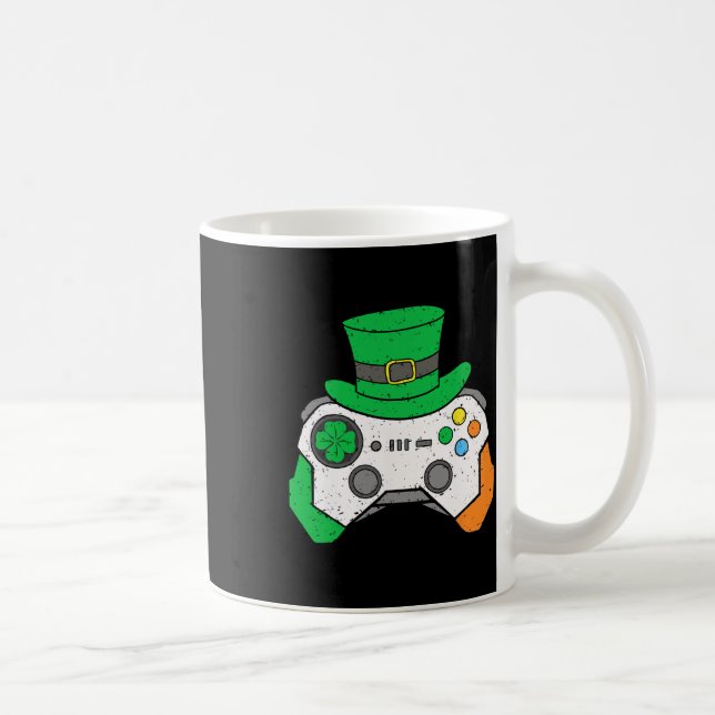 Boys St Patricks Day Video Game Controller Mens Ir Kaffemugg (Höger)