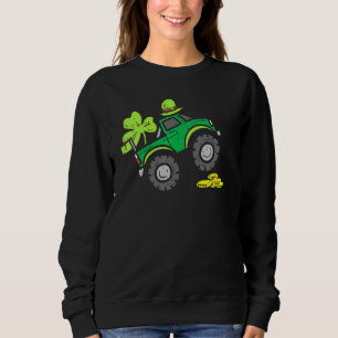 Boys St Pattys Day Lastbil Fordon Front Loader och T Shirt