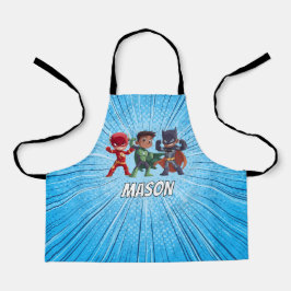 Boys Superhero Custom Name Apron Personalised