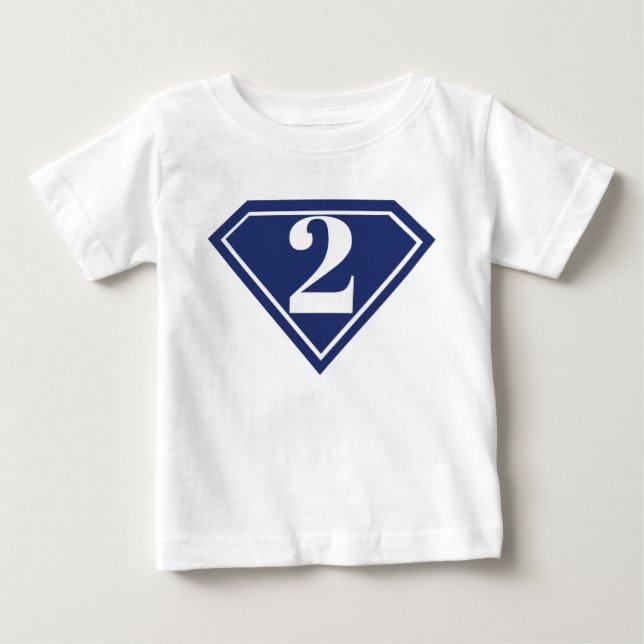Boys Superhjälte 2:a födelsedagshjorten T Shirt (Framsida)