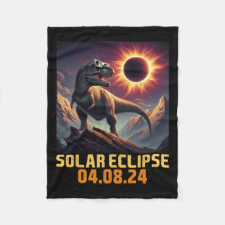 Boys T Rex Dinosaur Astronaut Total Solar Eclipse Fleecefilt