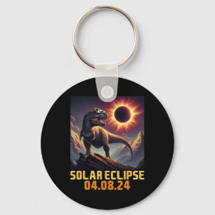 Boys T Rex Dinosaur Astronaut Total Solar Eclipse Nyckelring