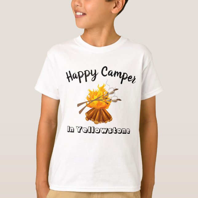 Boys T-Shirt-Lycklig Camper T Shirt (Framsida)