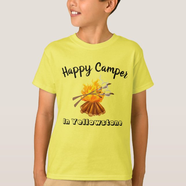 Boys T-Shirt-Lycklig Camper T Shirt (Framsida)