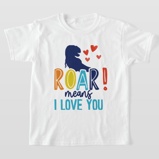 Boys T-Shirt ROAR med Kärlek - Dino Kids' Tee (Laydown)