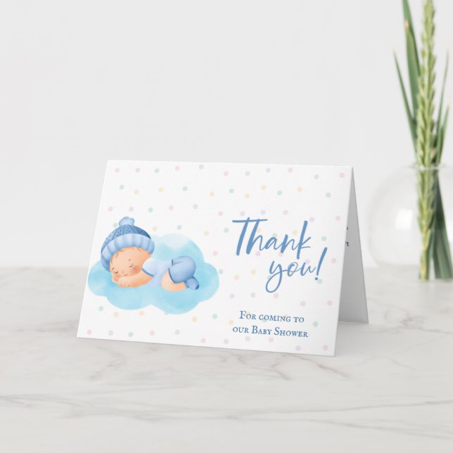 Boys Tack Baby Shower Card (Framsida)