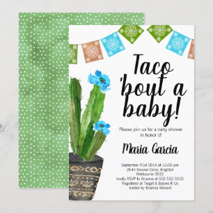 Boys Taco Bout A Baby baby Shower-inbjudan Inbjudningar